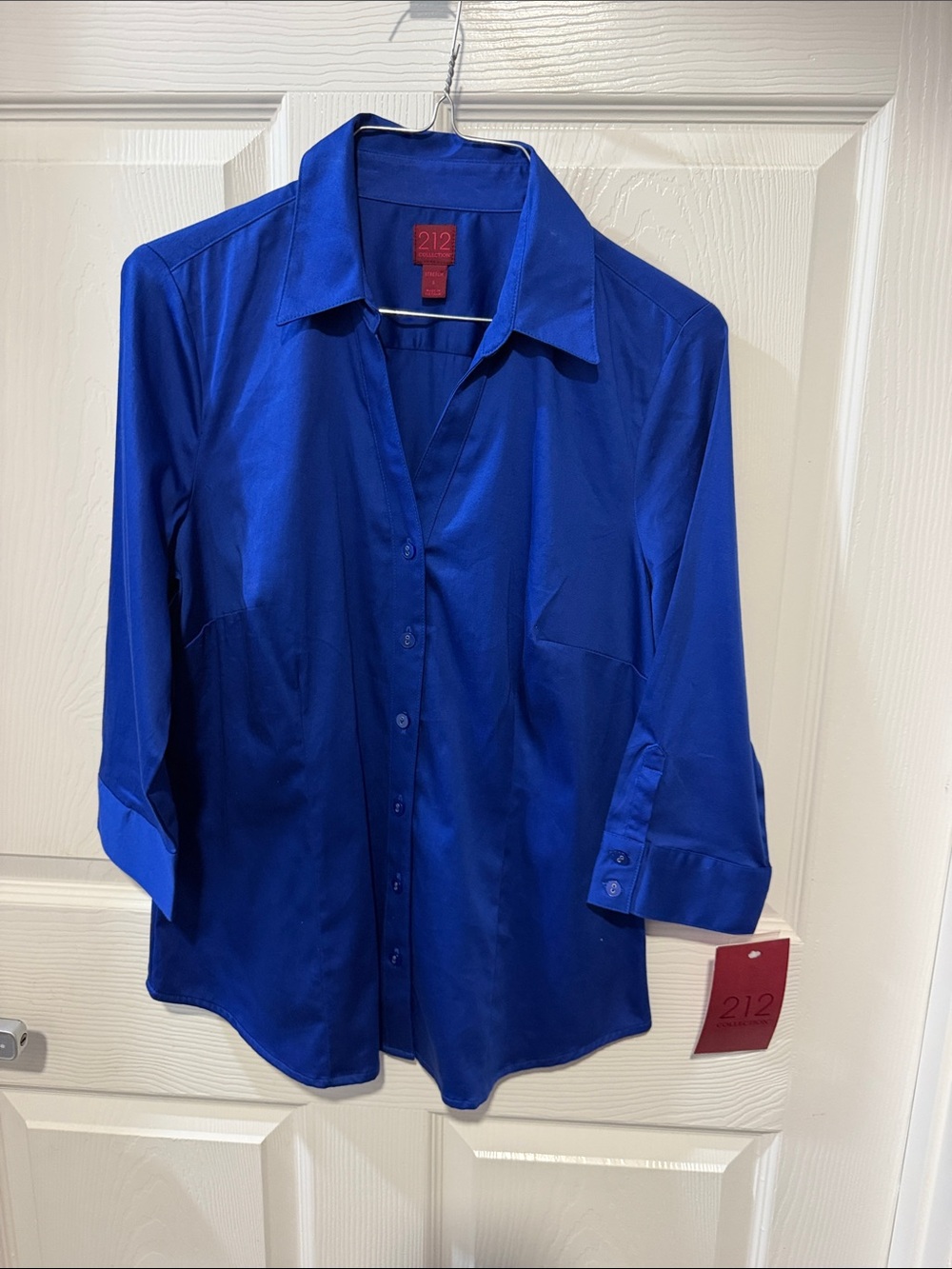 212 Collection Women’s Cobalt Blue Button-Down Shirt